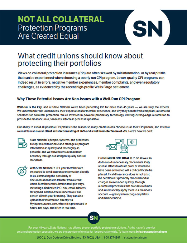 Not All CPI Programs Are Created Equal State National